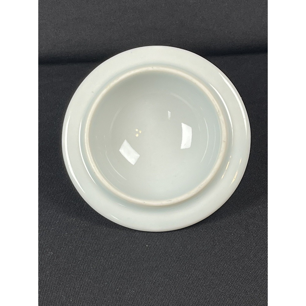 Porcelain Celadon Cabbage Lidded Coffee Tea Cup with Bird Handle Lid Marked - Picture 5 of 10
